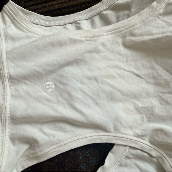 Lulus 😍 White Tank Top and Black Leggings - Picture 4 of 5